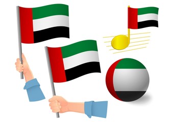 united arab emirates flag icon set