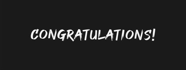 Fototapeta premium Congratulations text calligraphy. Handwritten modern brush lettering.