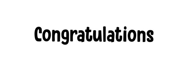 Congratulations text calligraphy. Handwritten modern brush lettering.