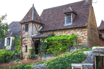 Fototapeta na wymiar Streets of Sarlat, medieval town, Dordogne, Aquitaine, France