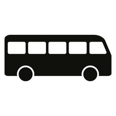 Black simple bus icon side view