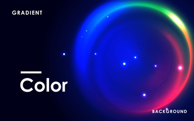 Abstract space circle color background