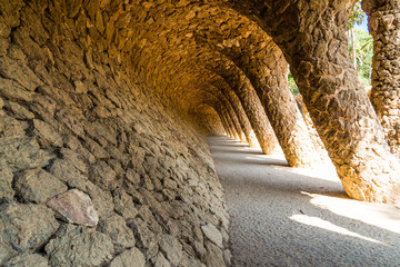 Typical Barcelona architecture in Park Guell