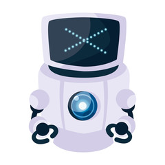 Isolated technology robot vector design