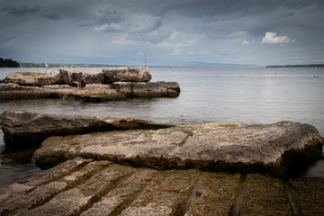 Stones at scary day