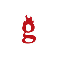 Combination letter q of fire logo isolated on a white background