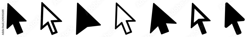 Fototapete Cursor | Mouse Arrow Icon | Computer Mouse Pointer | Click Variations