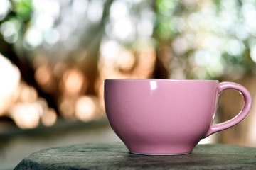 natural cinnamon tea and clove on white background blurred background