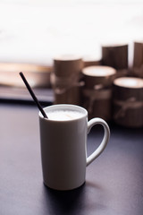 cup of coffee on the table