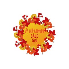 Autumn Sale Fall Leaves Shopping Promotion Elemen Banner