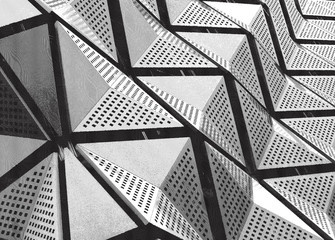 monochrome engraved effect geometric angular architectural modern abstract