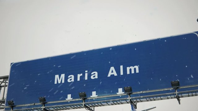 Airplane Landing Maria Alm in Christmas