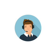 Customer Service, Online Support, Help Desk, Call Vector Icon illustration
