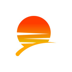 Sun Logo Template Design Vector Illustration EPS 10