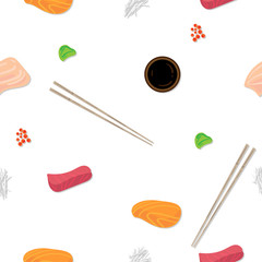 sushi sashimi japan food graphic object pattern background