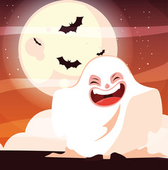 Halloween costumed child vector design