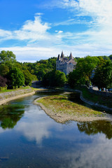 Fototapeta na wymiar castle on the Luxembourg river