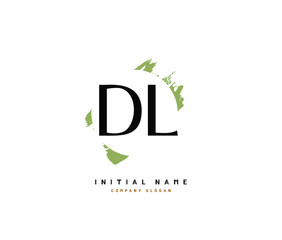 D L DL Beauty vector initial logo, handwriting logo of initial signature, wedding, fashion, jewerly, boutique, floral and botanical with creative template for any company or business.