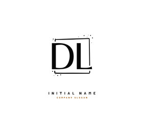 D L DL Beauty vector initial logo, handwriting logo of initial signature, wedding, fashion, jewerly, boutique, floral and botanical with creative template for any company or business.