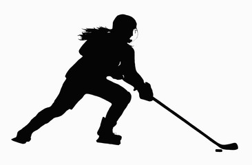 Female Ice Hockey Silhouette © arlenehauck