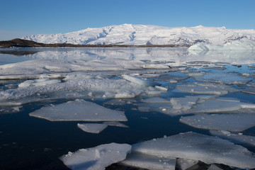Fototapeta premium Glacier lagoon in winter, Iceland