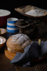 Vintage baking in the kitchen sill life