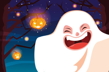 Halloween costumed child vector design