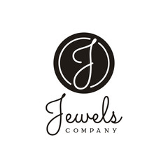Fototapeta premium Elegant initial Letter J Jewelry logo design