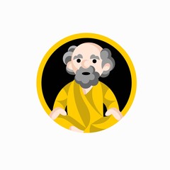 grandfather icon logo using a natural concept