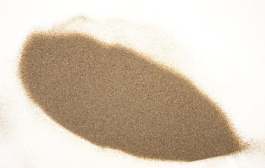 Sand pile isolated on white background