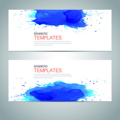 set of abstract vector banners