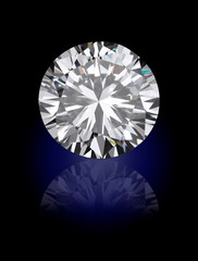 黒背景に輝くダイヤモンド