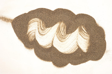 Sand texture and background on white