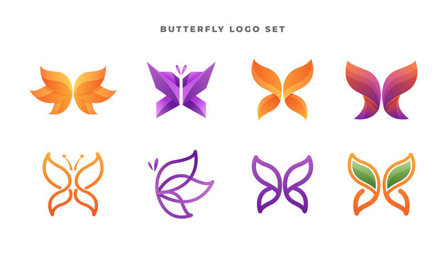 Butterfly Logo Design Inspiration, Vector illustration
