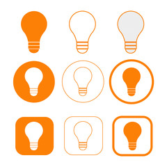 Simple Bulb icon sign design