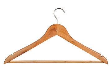 Clothes hanger on white background