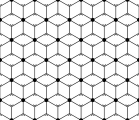 Naklejka premium Black line hexagon background. Abstract vector For textile, decoration, fabric, cloth, gift paper, prints
