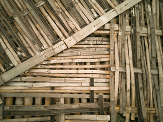 texture on bamboo wall