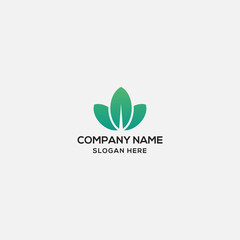leaf logo design template - vector