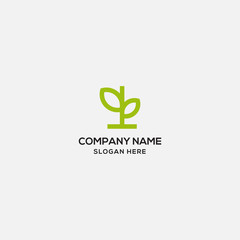 leaf logo design template - vector