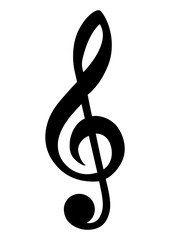 gz496 GrafikZeichnung - german - Notenschlüssel Symbol: english - g-clef / treble clef icon: simple template - DIN A4 - poster xxl g8575