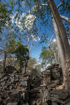 Old remote temple of Banteay Chmar in the northwest of Cambodia 