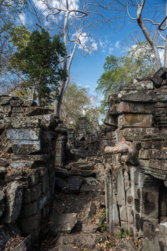 Old remote temple of Banteay Chmar in the northwest of Cambodia 