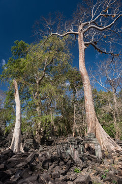 Old remote temple of Banteay Chmar in the northwest of Cambodia 