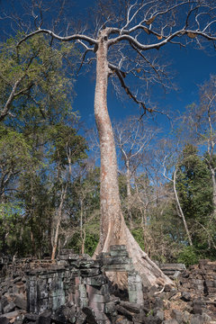 Old remote temple of Banteay Chmar in the northwest of Cambodia 