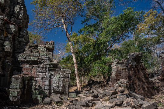 Old remote temple of Banteay Chmar in the northwest of Cambodia 
