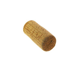 wood cork isolated on white background