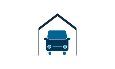 Car garage icon for vehicle storage and repair services