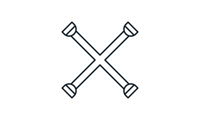 Cross Wrench icon vector illustration.