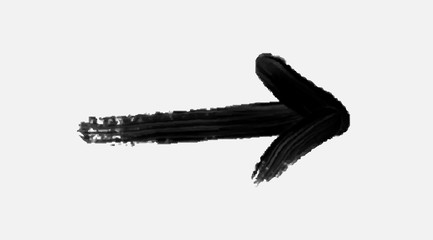 Arrow  hand drawn ink vector 